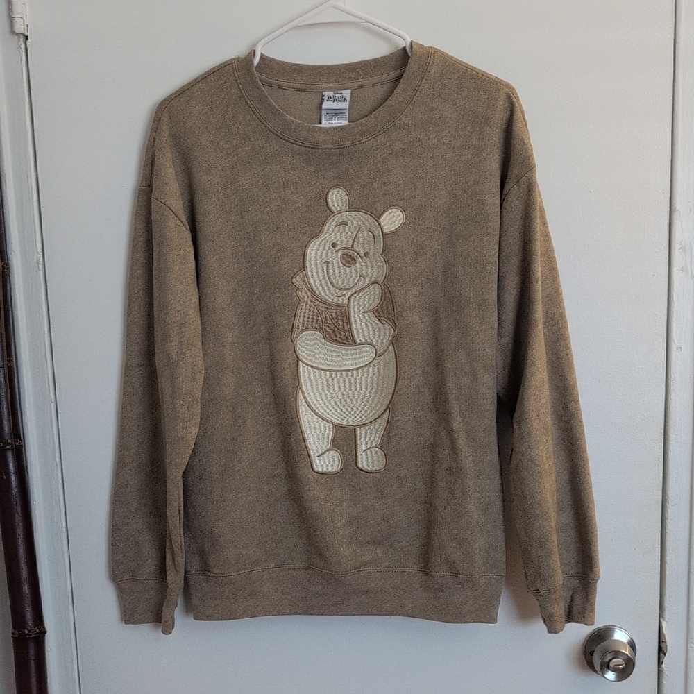 Disney Winnie The Pooh Beige/Tan Crew Neck Sweatshirt Size S